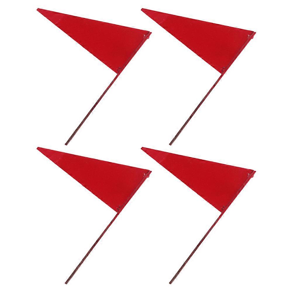Durable Iron Garden Flags for Easy Identification in Yard with Bright Colors 4 Pieces