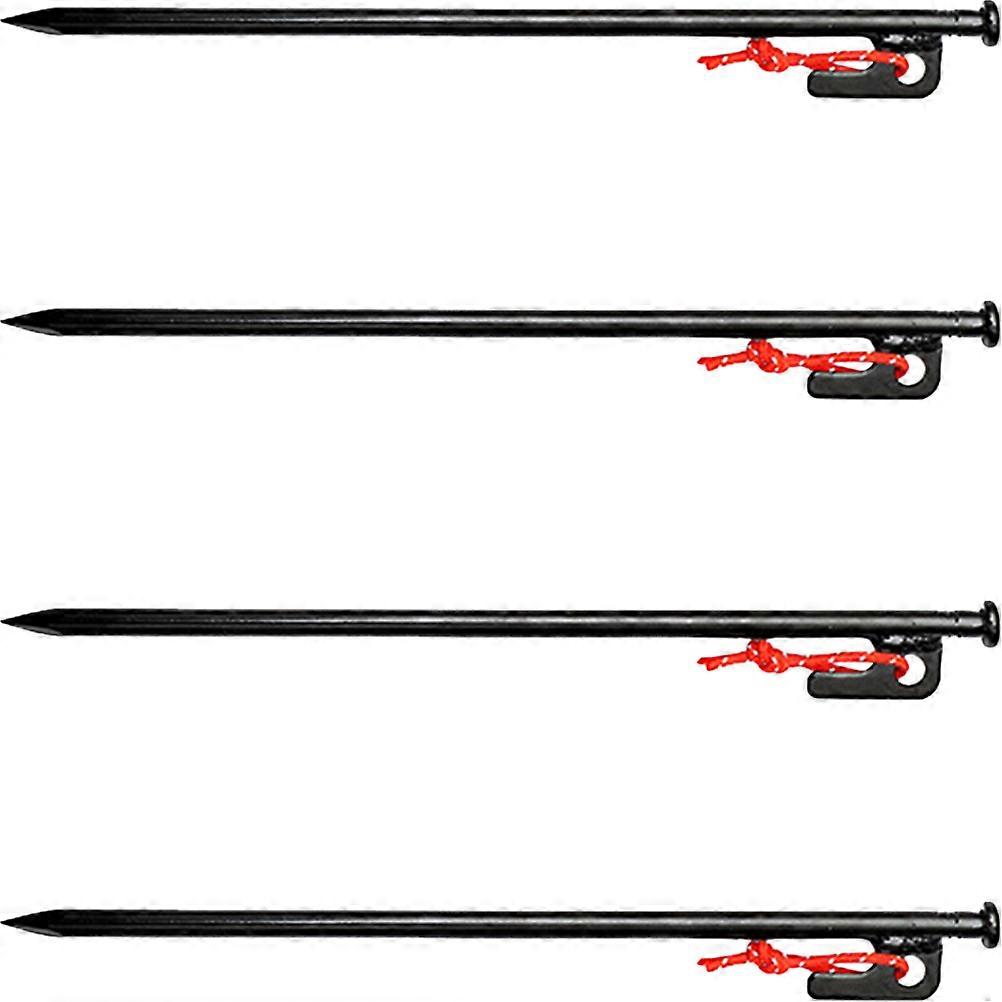 Ground Pegs For Tent Metal Tent Pegs Wind Resistance Easy To Pull Out 30x1.5x1.5cm Heavy Duty Strength 4Pcs