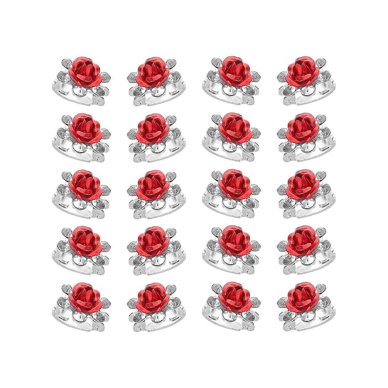 20pcs Mini Rhinestone Hair Clips Lightweight Secure Grip Kawaii Accessories Flexible Styling for Parties Everyday Wear