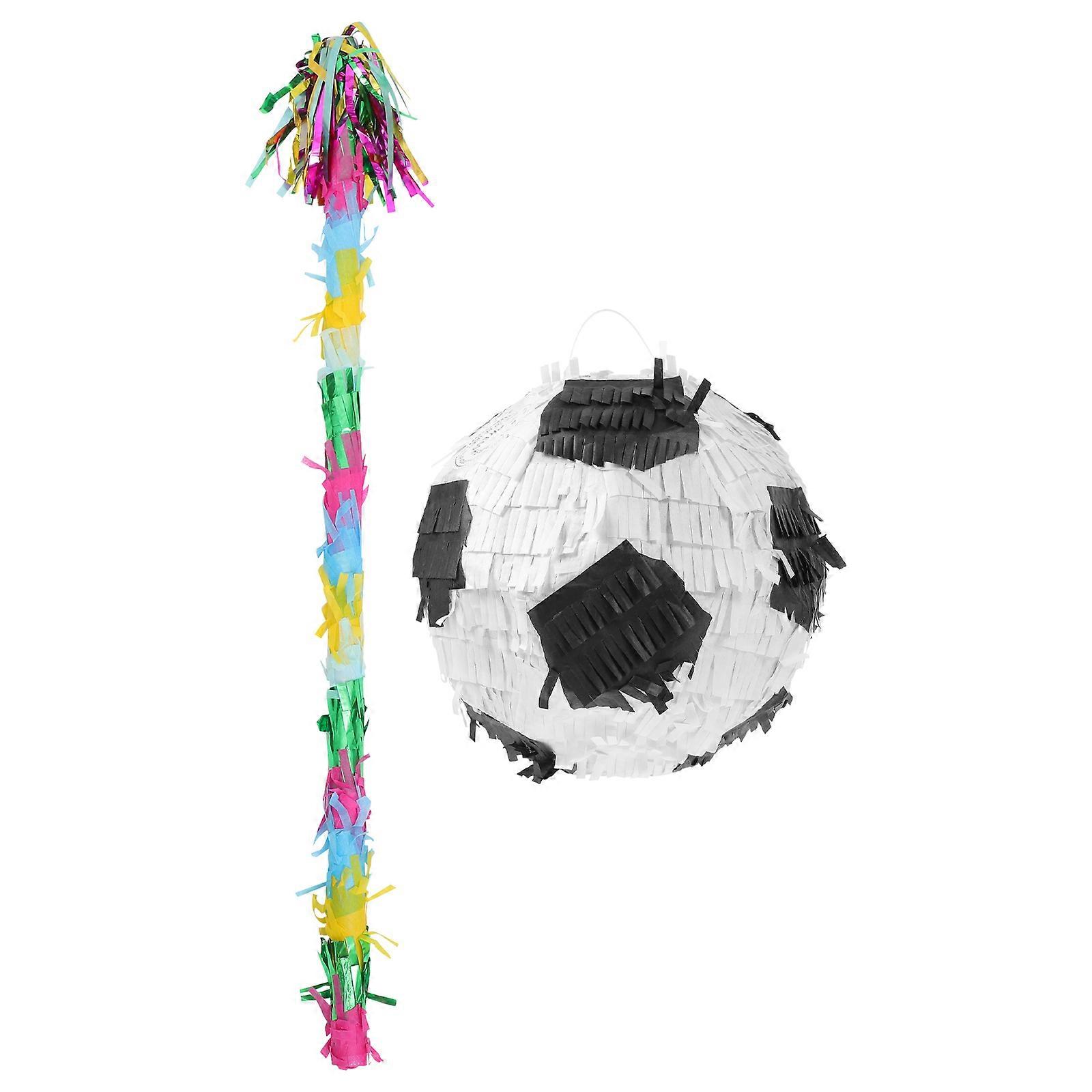 Mexico Gift Set with Pinata Stick and Football for Party Fun in Assorted Colors and Stable PE