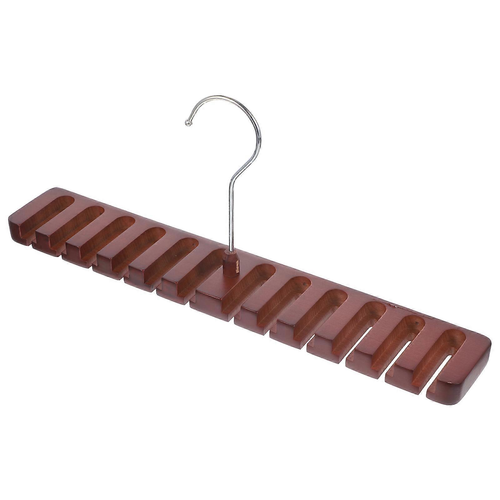 Brown Iron Multi-hook Scarf Hanger for Storage Maximizes Closet Space with Multi-slot