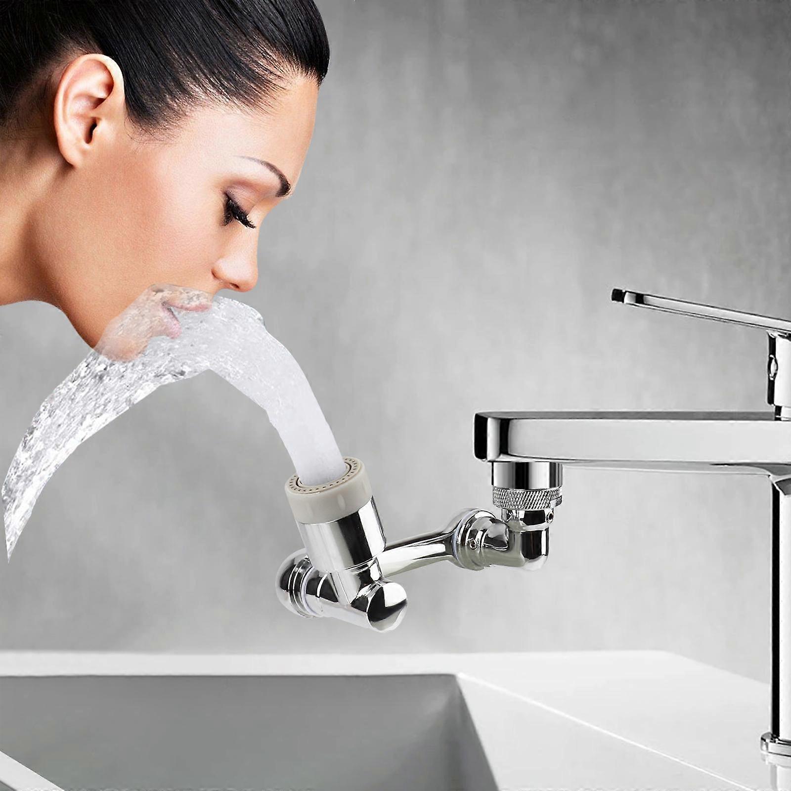 Splash Filter Faucet 1080° Rotatable Faucet Sprayer Head Faucet Extender Aerator Sink Faucet Attachment