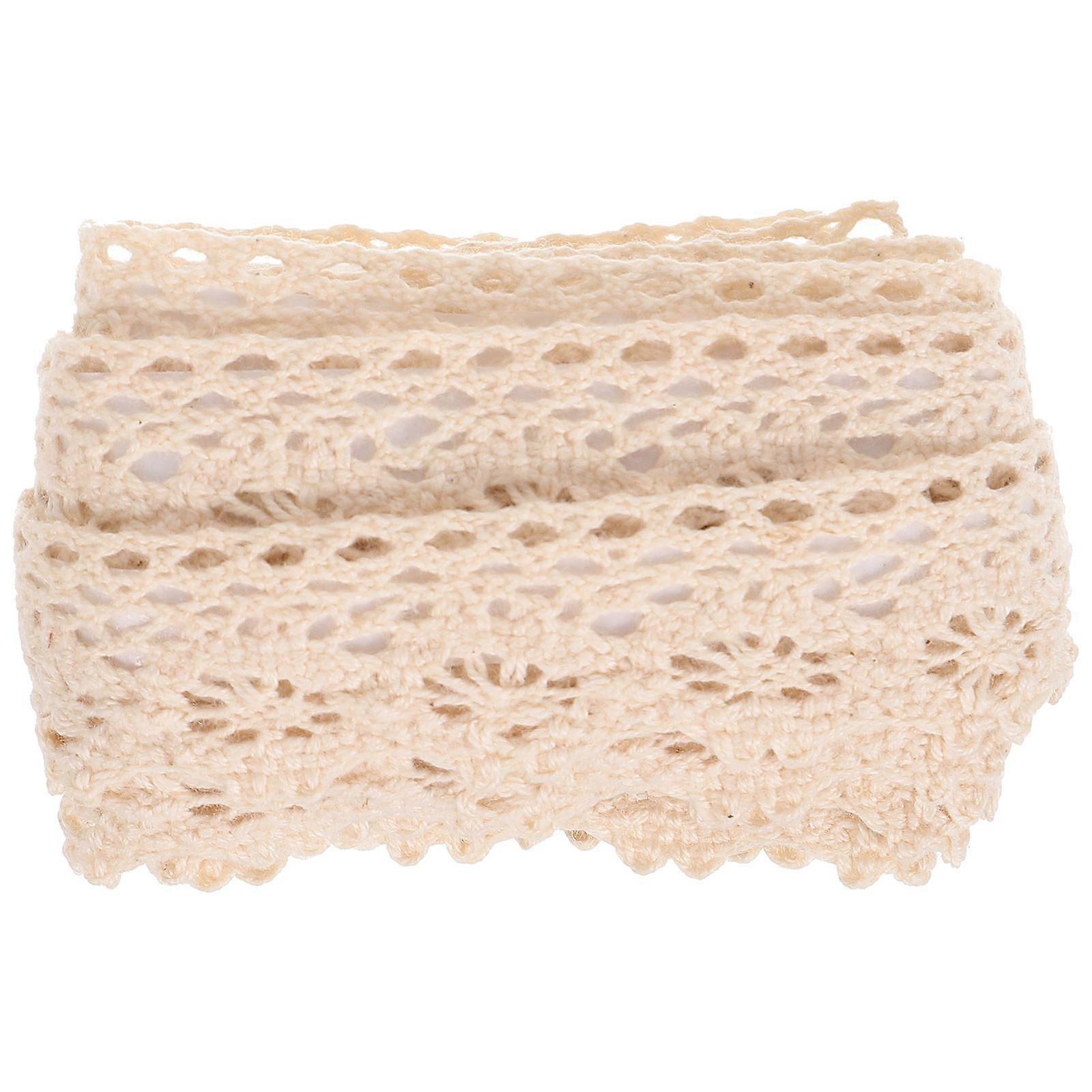Elegant Lace Tape for Crafting Beautifully Designed with Cotton Material Beige Color Suitable Length