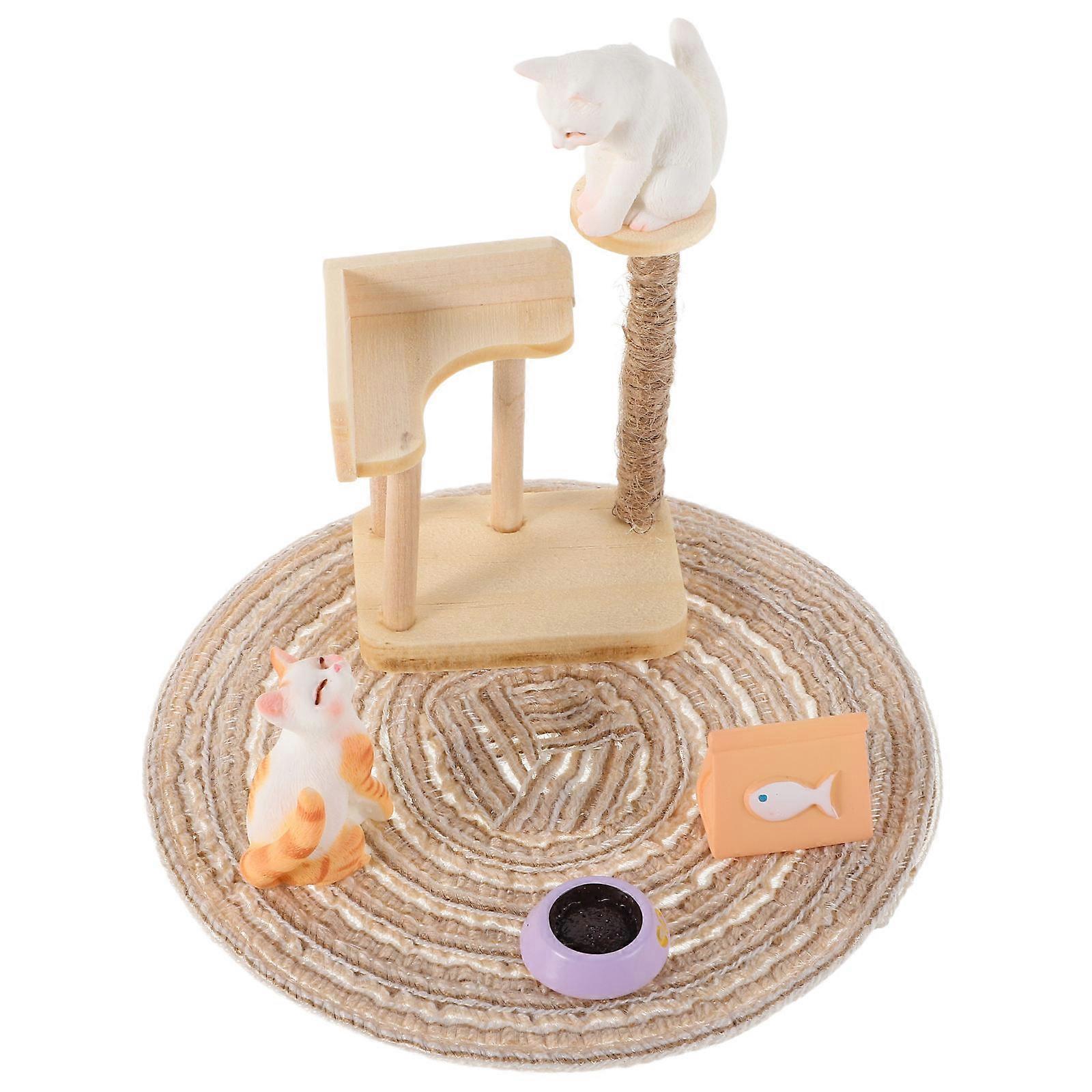 Miniature House Accessories Cat Climbing Frame Imaginative Set For Children