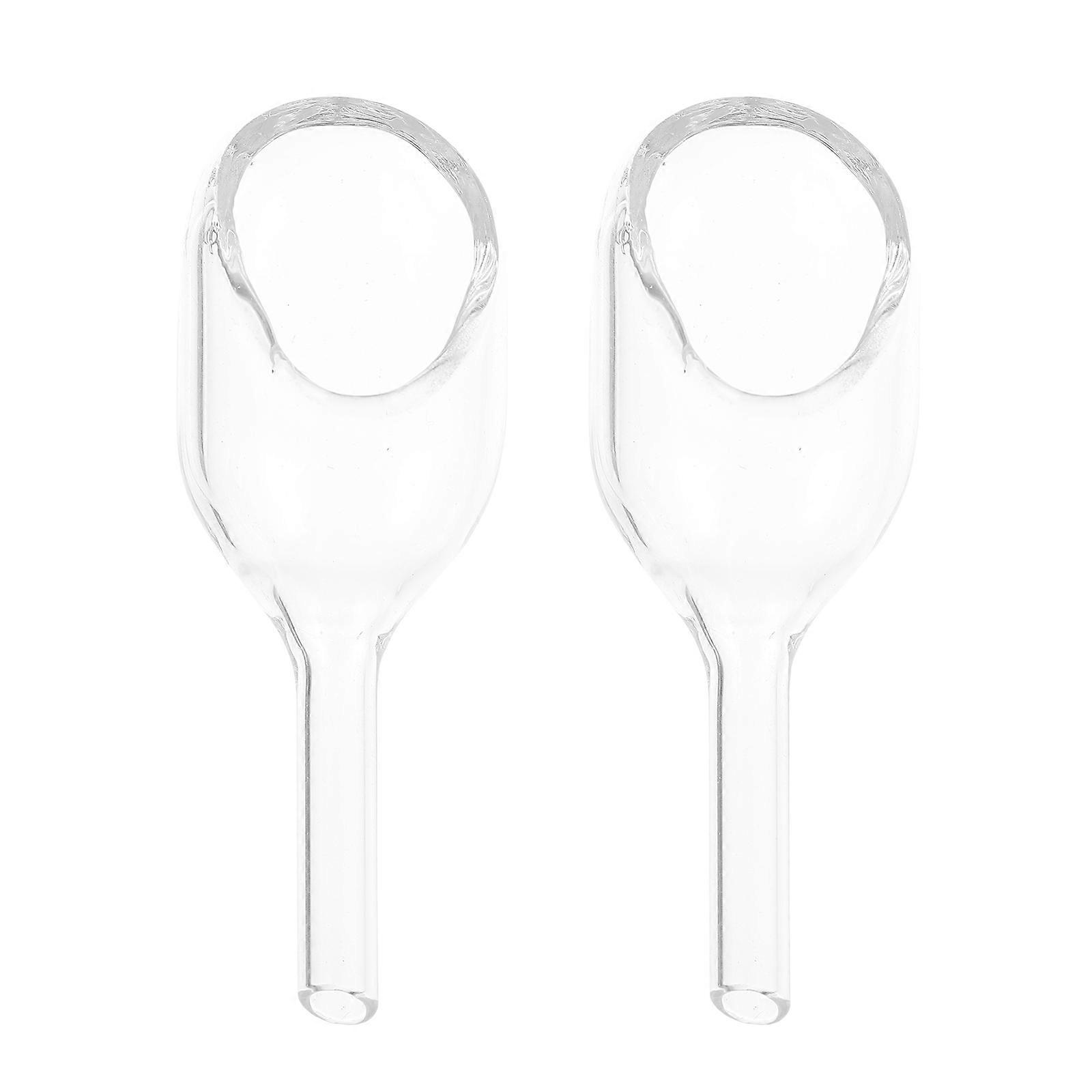 Üveg mérőcsónak 2db kerek laboratóriumi felszerelés átlátszó 7X2,5cm