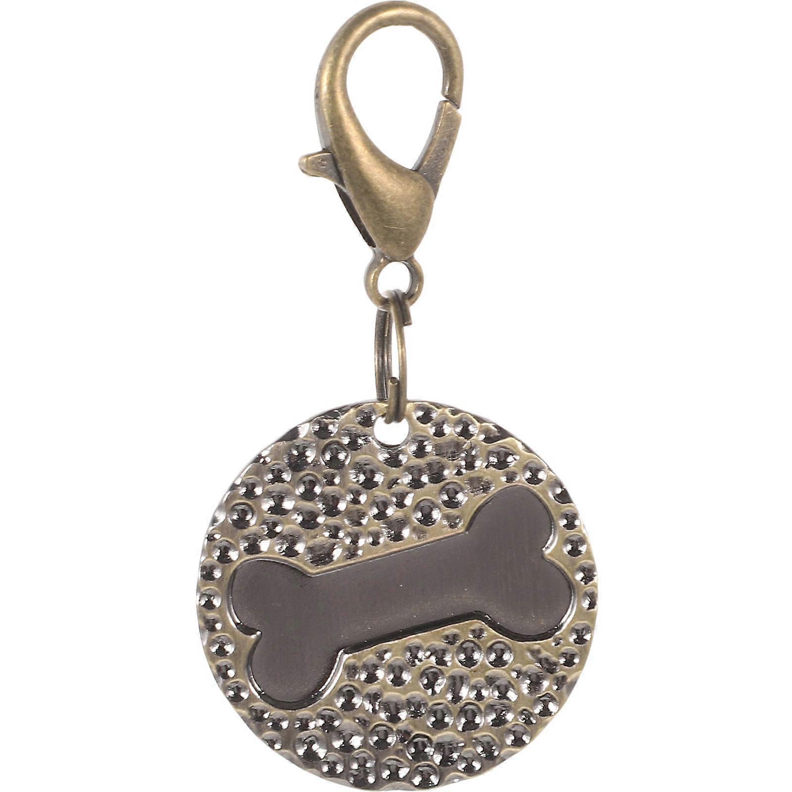 ヘモトンペットIDタグ猫タグペンダント子猫タグラウンドタグメタルペットネームセットペットサプライ