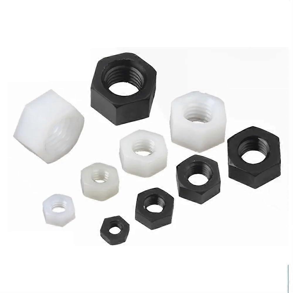 Hand Nut White Plastic Hex Nut M16 (5pcs)