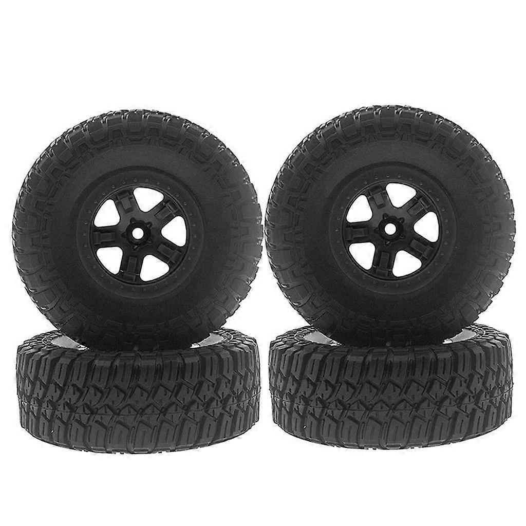 EIN Satz Modellauto Reifen 1/10 Huanqi Climbing Car Ersatzteile Upgrade Gummi Reifen Schwarz 4 Stück
