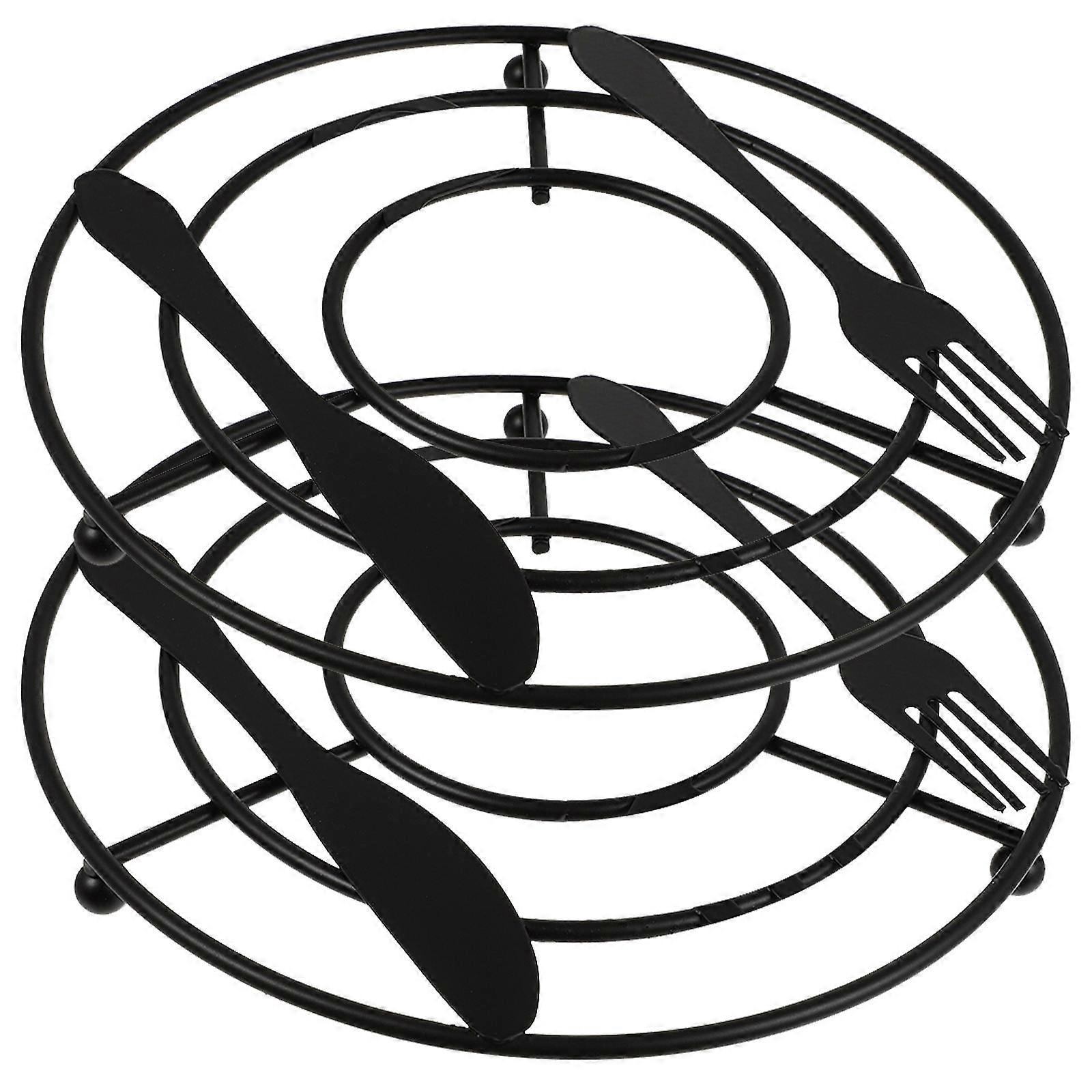 Heat Resistant Table Mats For Dining Table Accessories Serving Hot Food Retro Style Non-slip 2Pcs