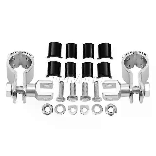 Motorcycle Foot Peg 1 1/4" 32mm Chrome Engine Guard Highway Footpeg Footrest Mount Clamp Universal Fit For Harley Yamaha Suzuki