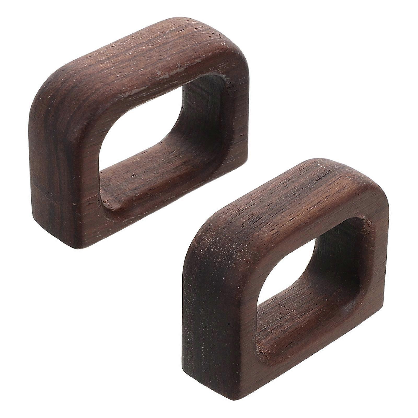 2pcs Walnut Wooden Handles for Tea & Coffee Cups – Ergonomic, Stylish Mug Accessories for Comfortable Grip, Elegant Design Suitable for Glass