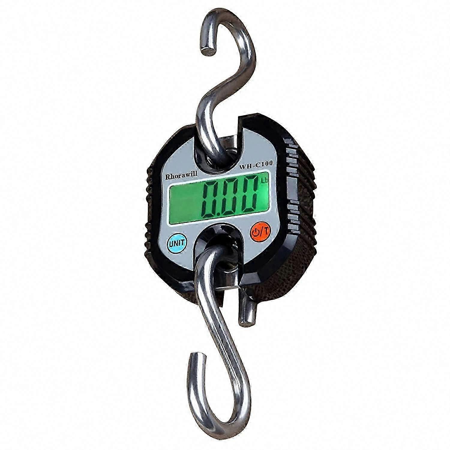 Crane Scale 150kg Double Accuracy Electronic Digital Hook Scale Mini LCD Loop Hanging Scale Black