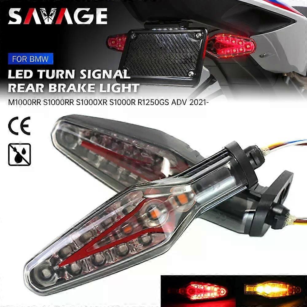 Εφαρμόσιμος για BMW R1250GS ADV M1000RR S1000RR S1000XR S1000R F900GS R1300GS μοτοσικλέτα LED φλας πίσω φως φρένων πίσω φως φρένων που αναβοσβήνει