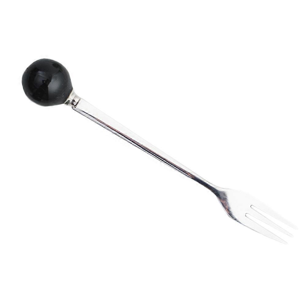Mini Fork for Home Made of Ceramic and Stainless Steel Black Color Extremely Practical 6pcs