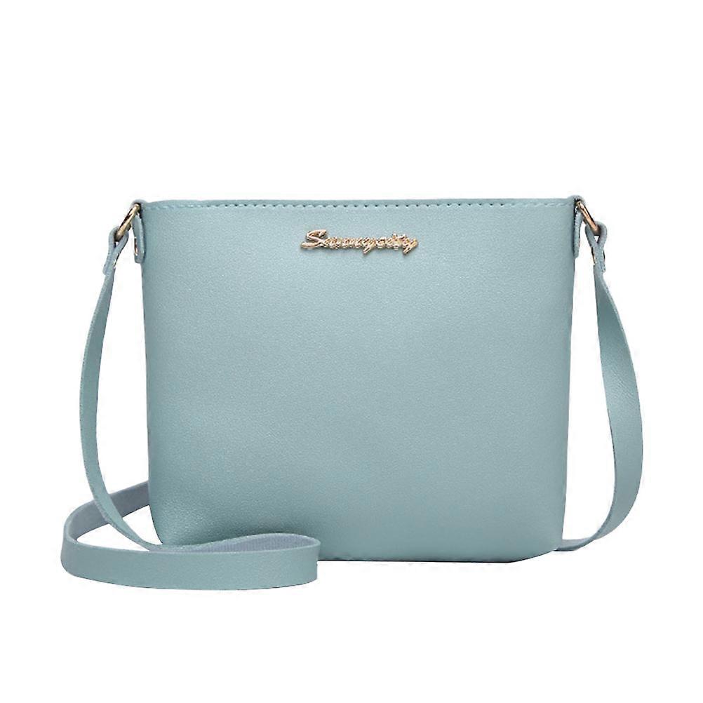 ショッピングや旅行に最適なシンプルなスタイルが特徴の女性用ブルークロスボディバッグ 1セット