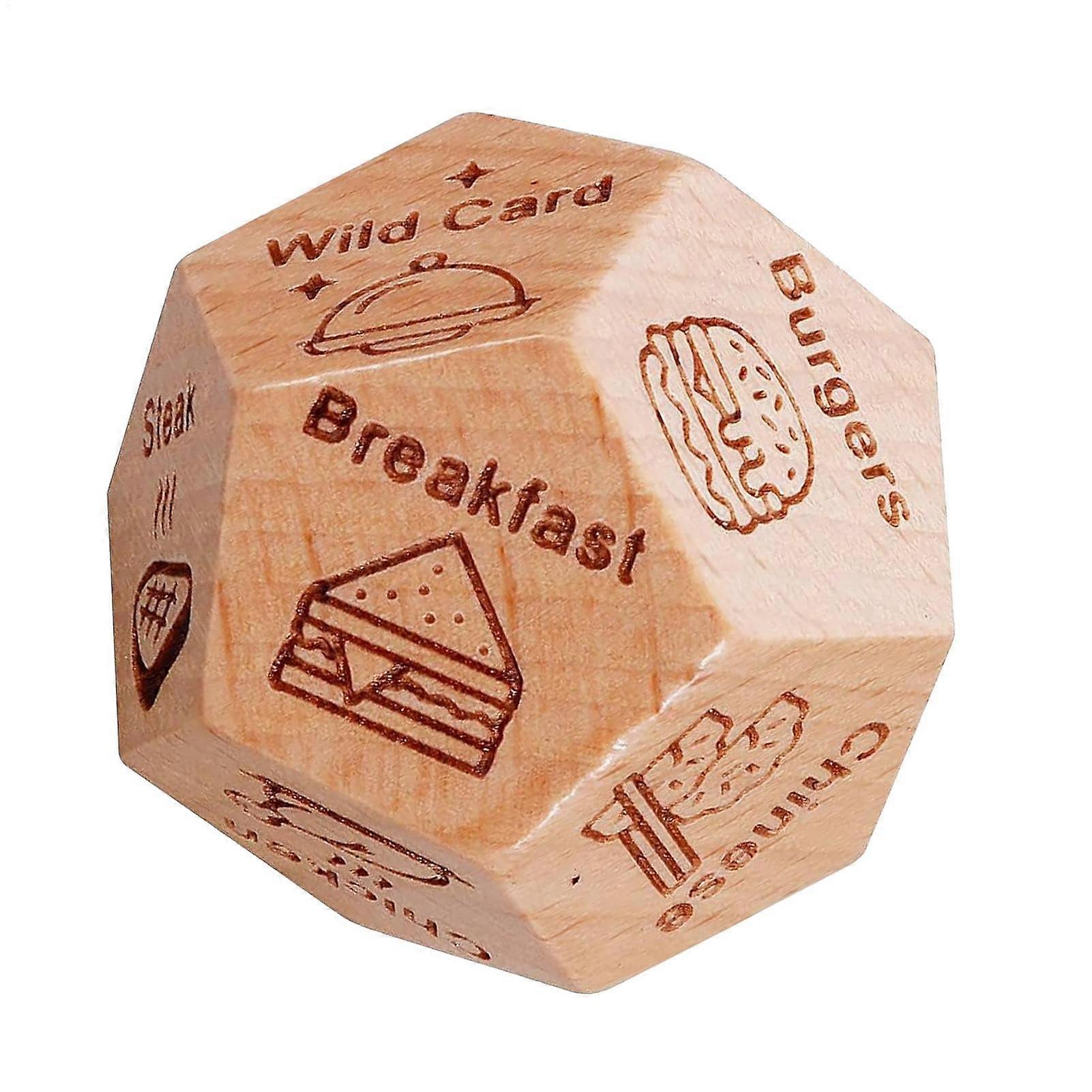 Date Night Dice Game for Adults, Date Night Dice Game Date Dice Couples Dice Food Decision Dice, Dinner Dice, Wooden Dating Dice for Birthday