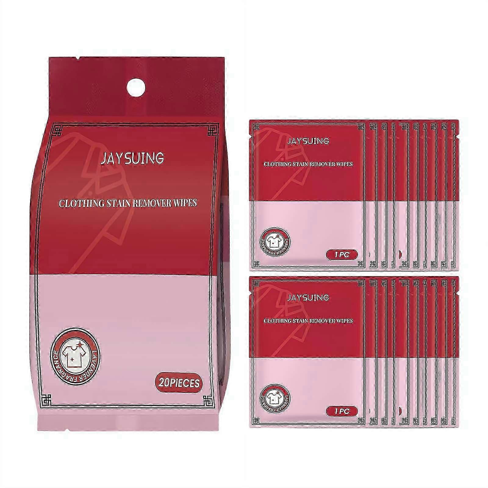 Rapid Stain Remover Wipes, Individually Wrapped, Instant Stain Remover, Suitable for Clothes, Shoes and Sheets (A, 20 Pack) A 20pcs 2025