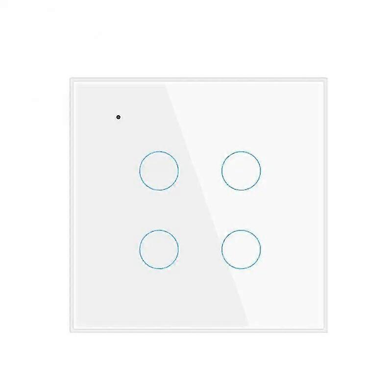 Tuya Wifi Smart Light Switch With Neutral Wire 1 2 3 4 Gang Touch Sensor Smart Wall
