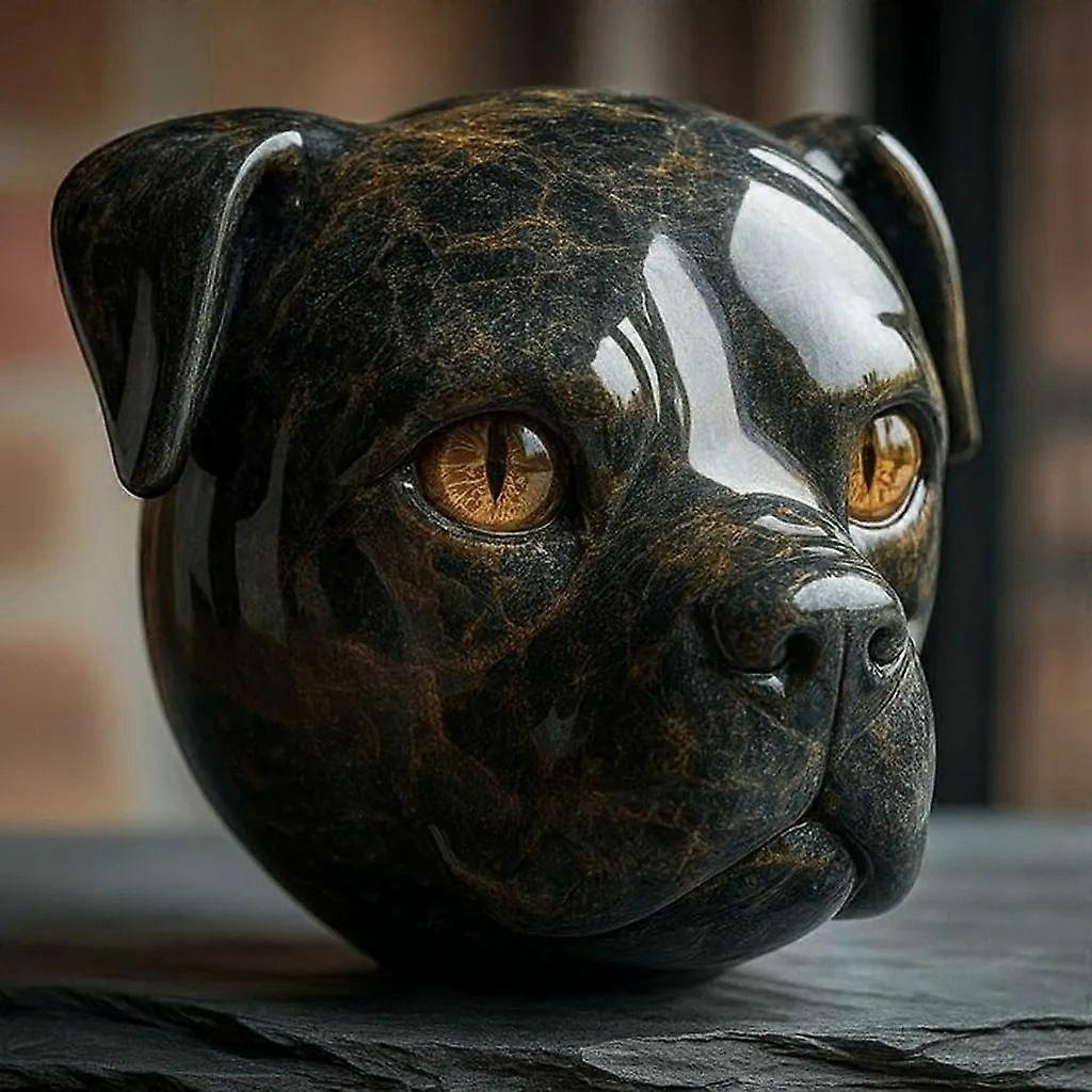 Realistic Animal Sculptures Elegant Home Decor and Artwork,Luxury Modern Animal Head Sculpture,Marble-Like Stone Figurine for Home Shelf or Office De