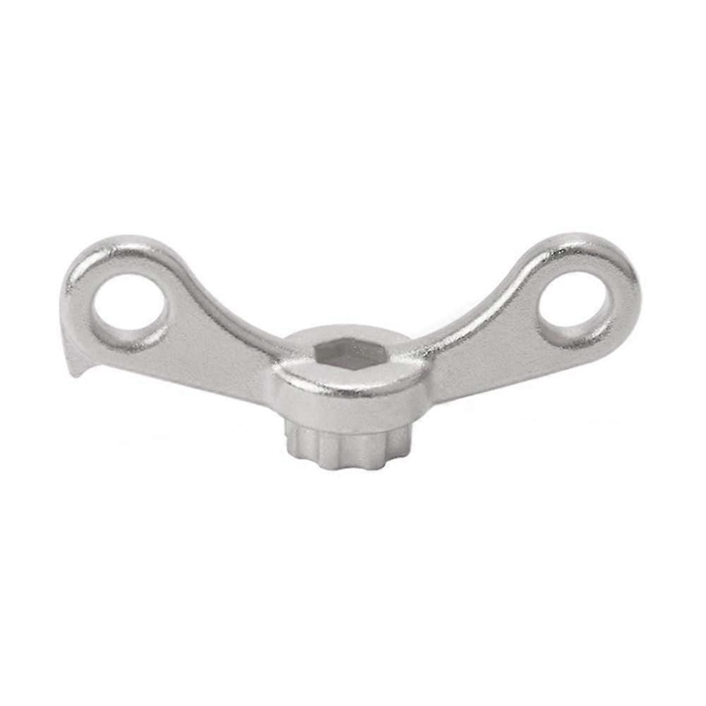 Professional Bike Crank Removal Tool with Safety Hook, Compatible with Shimano Hollowtech II (Silver)