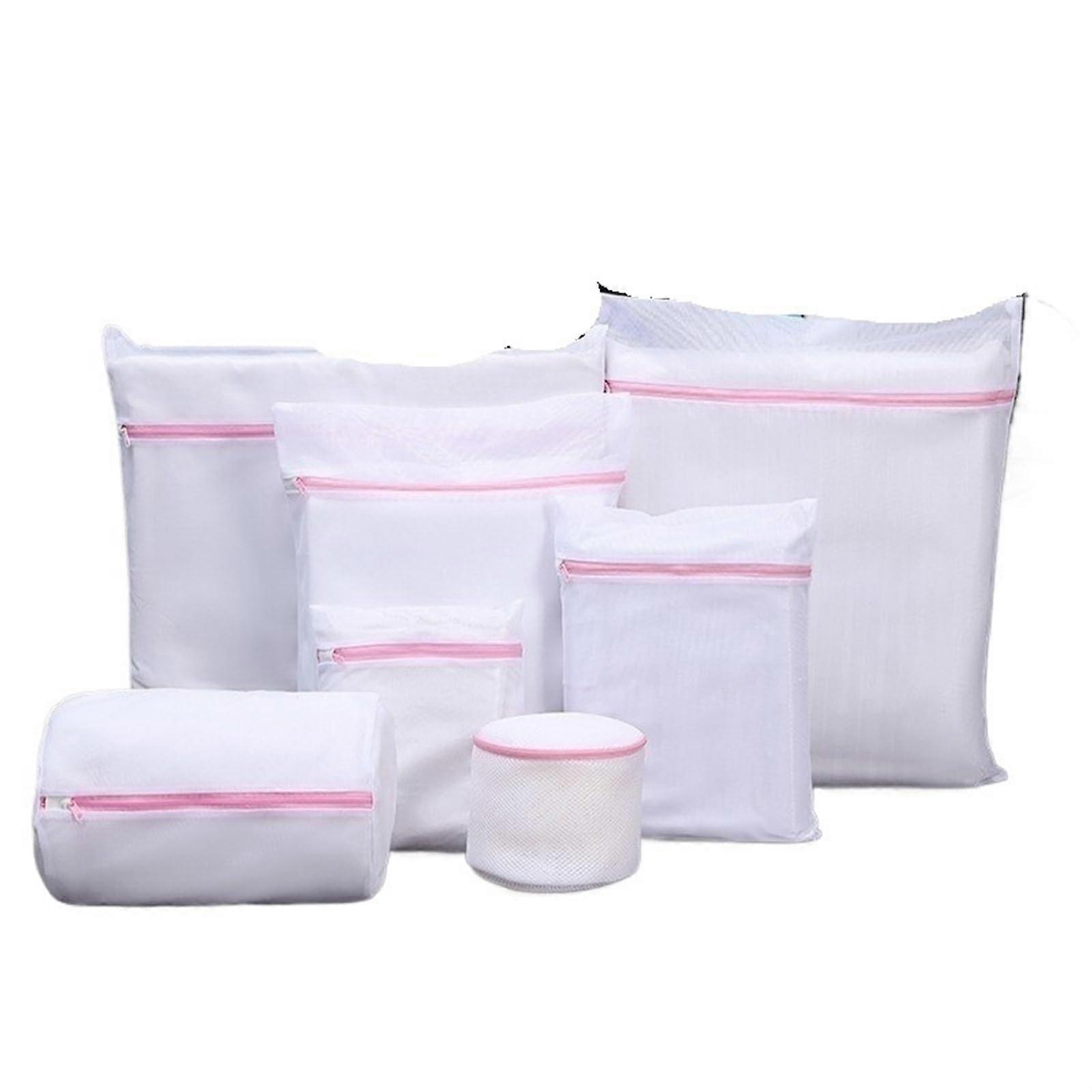 Mesh Laundry Bags 2Pcs 6Size Transparent Zippered For Washing Machine