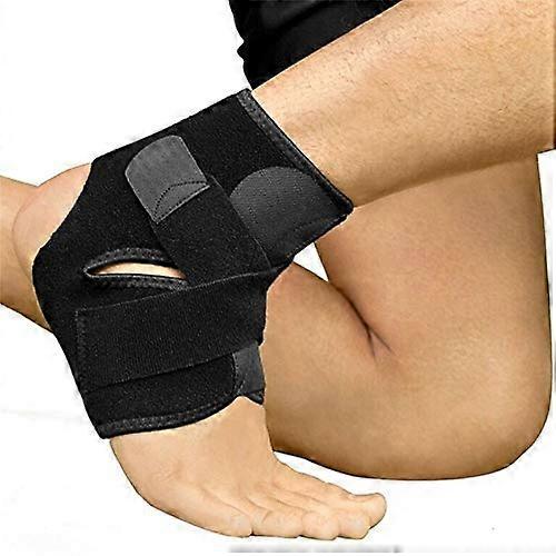 Foot Bandage Ankle Brace 2 Pieces Elastic Breathable Black Non Slip For Gym Running Ankle Support