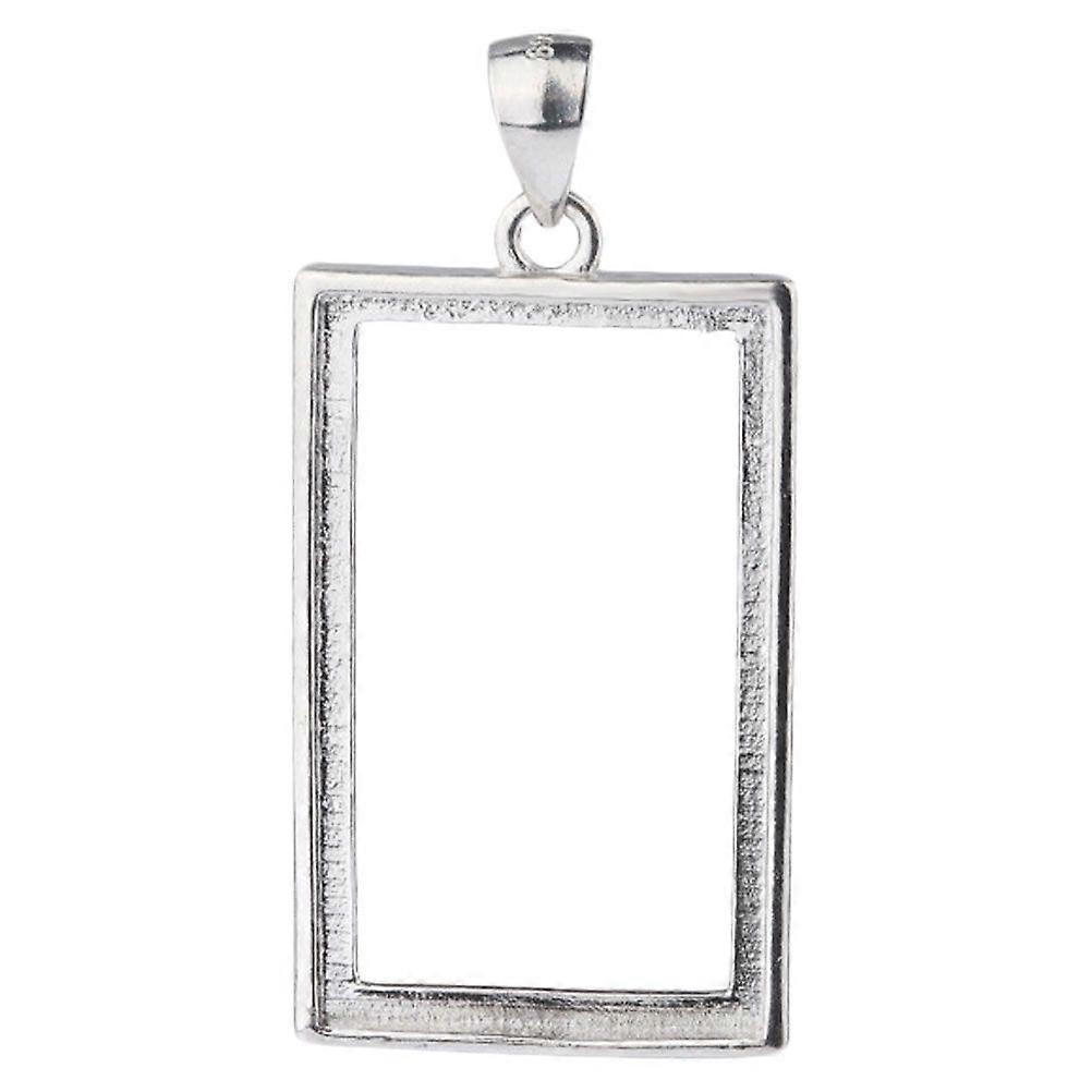 Square Open Bezel Charms Pendants Hollow Frame with Loop for Jewelry DIY Making