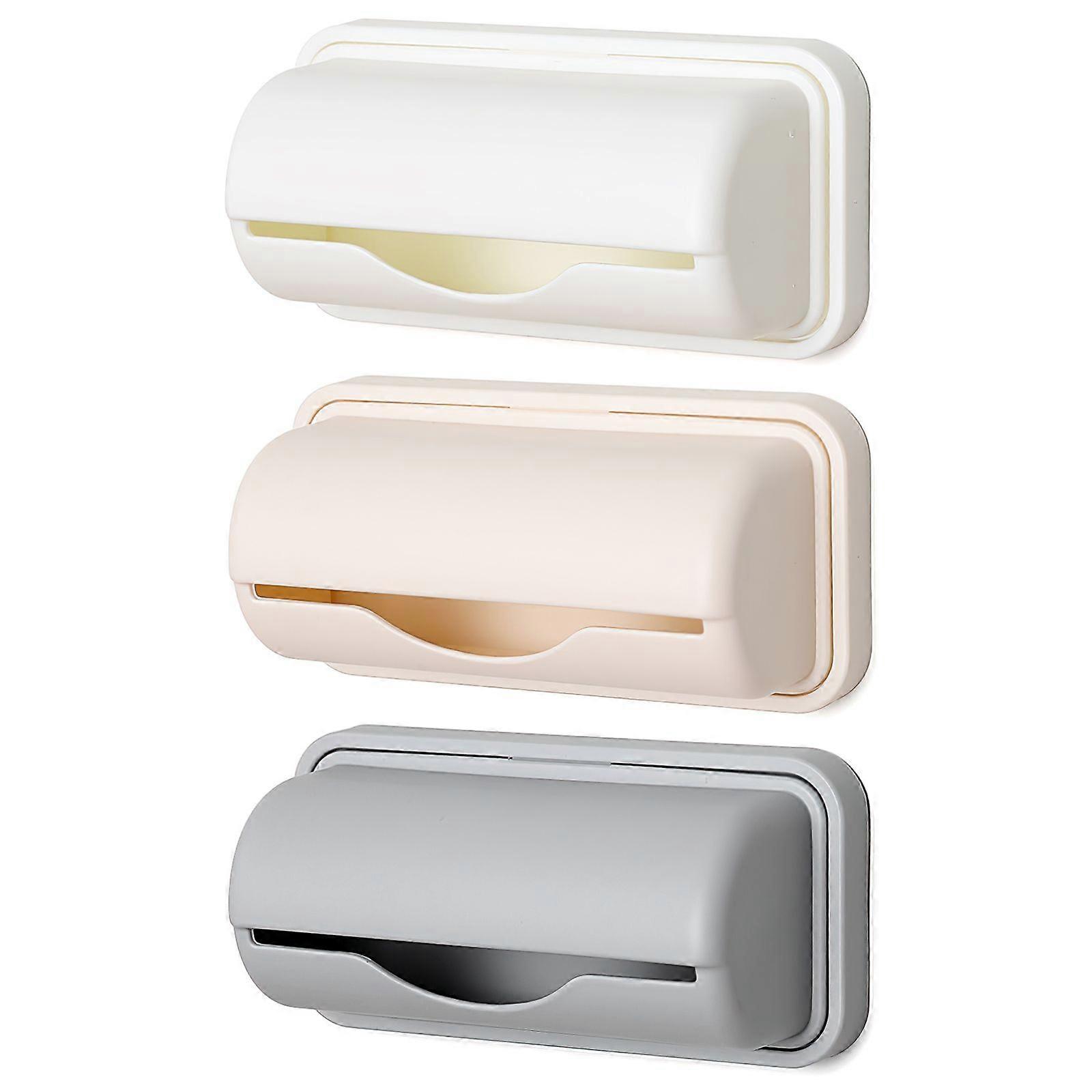 3 Pcs Wall Mount Trash Bags Cases Adhesive Garbage Bag Boxes Trash Bag Container