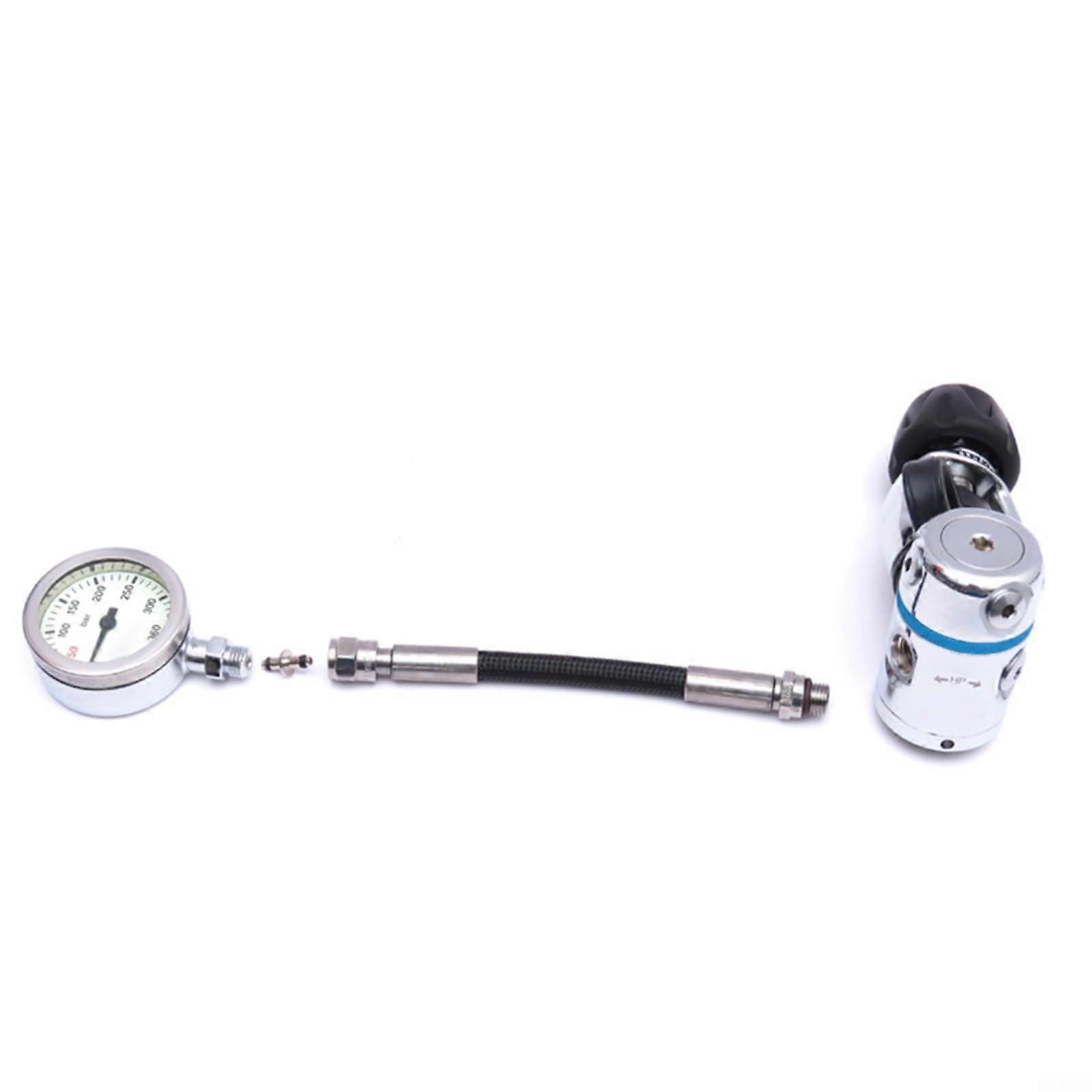 Diving Back BCD High Pressure Gauge SPG Metal Single Gauge Luminous Dial 360 Bar Pressure Upper Limit