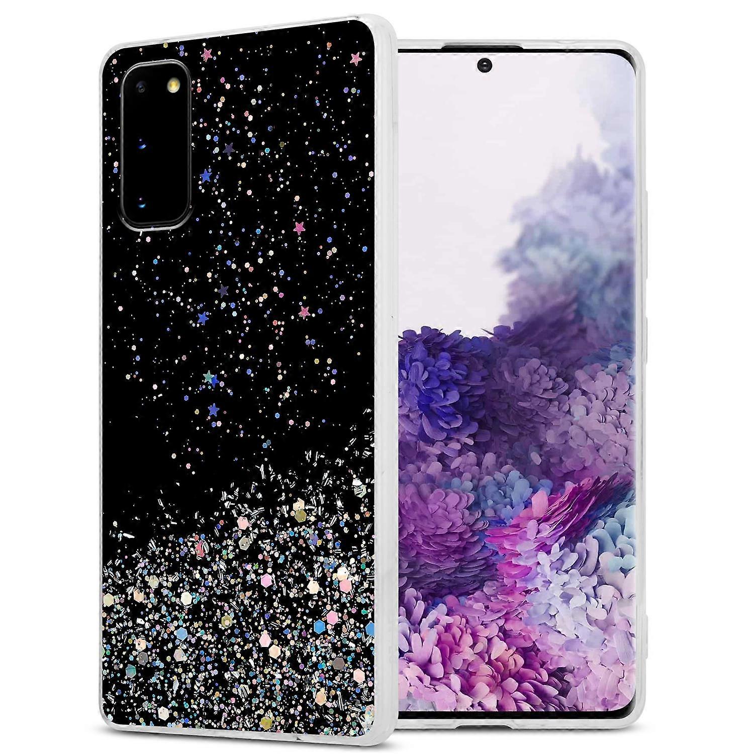 サムスンギャラクシーS20保護ケースTPU-キラキラと透明