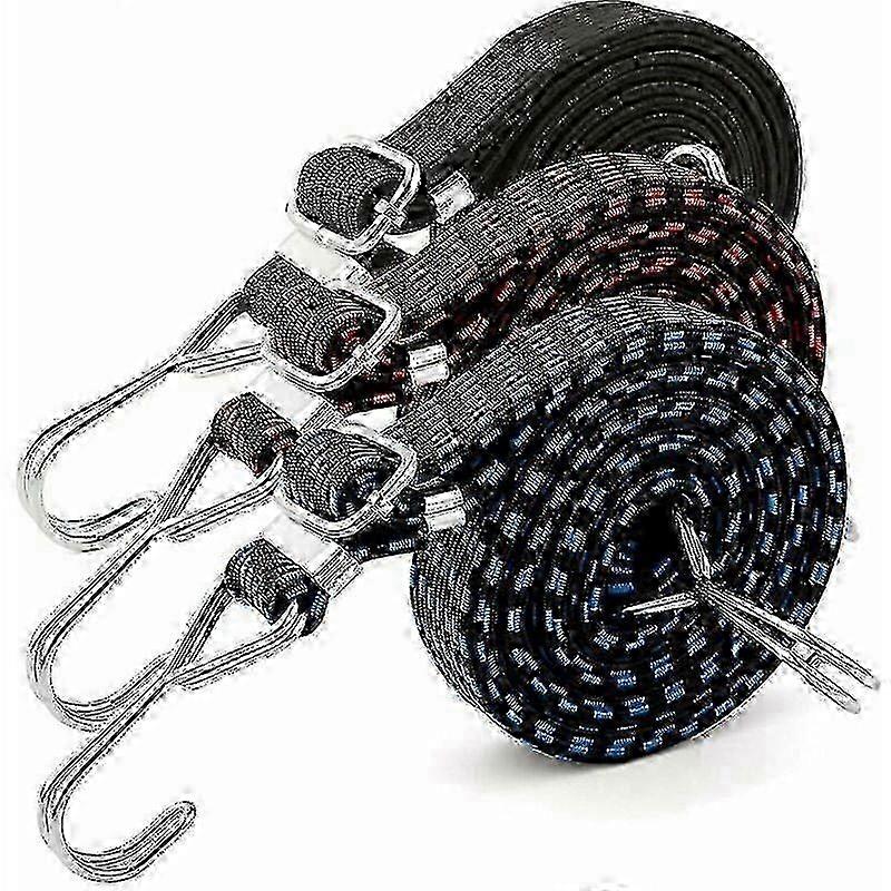 Heavy Duty Flat Rubber Bungee Cord with Adjustable Elastic Strap for Outdoor Use, Wide Latex Stretch Rope, High Quality Durable Design