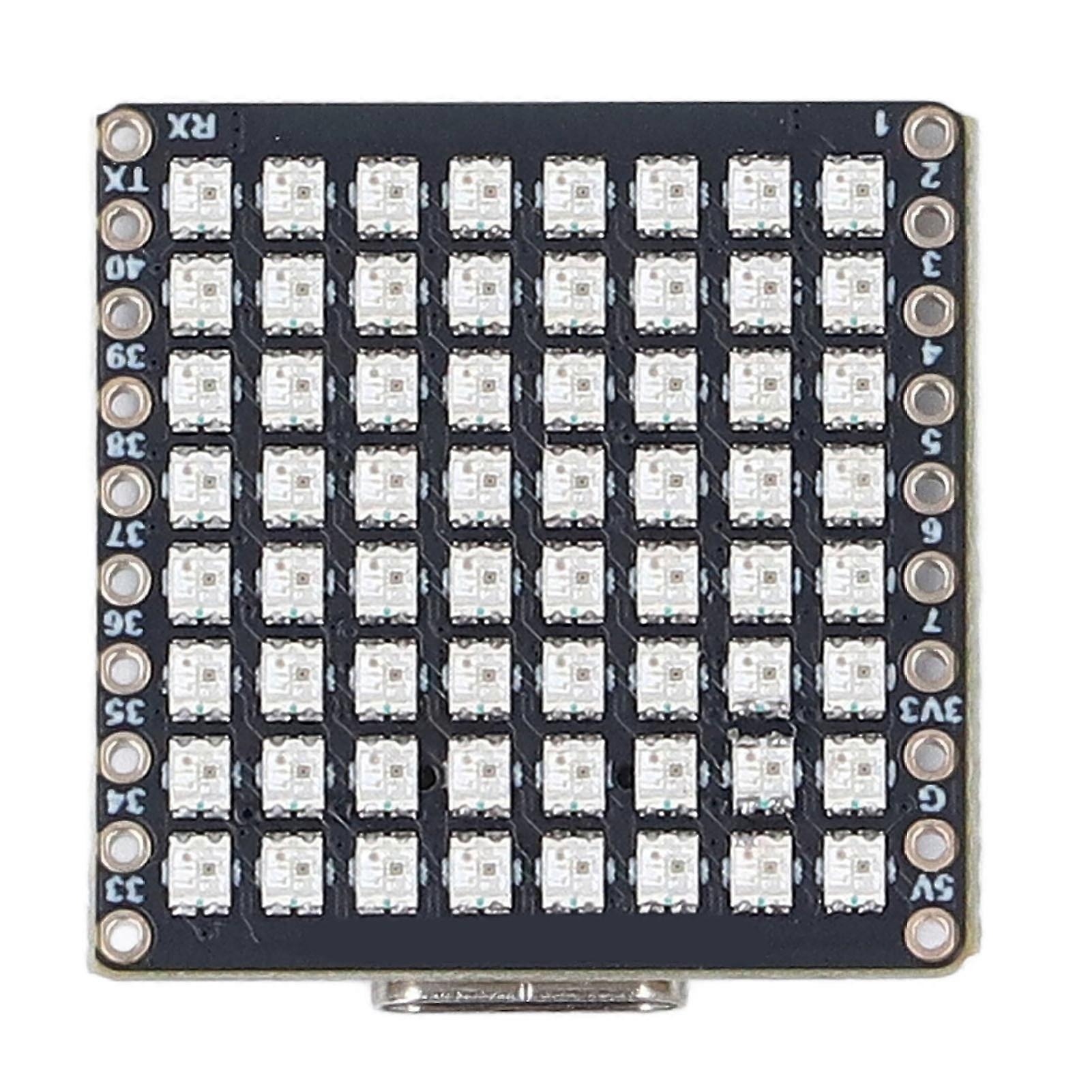 ESP32-S3 Development Board 8x8 LED Array Micro Board with WiFi Bluetooth Low Power
