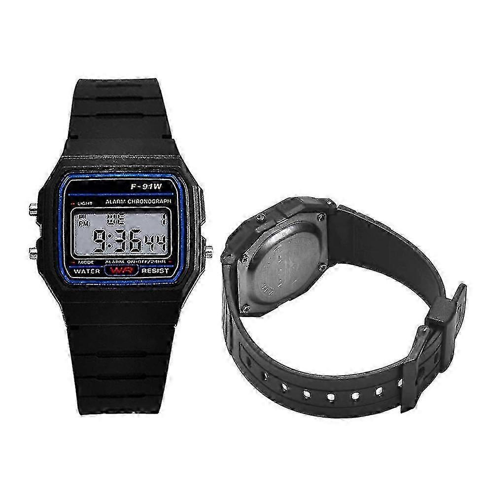 LED digital klokke for F-91W klassisk retro unisex