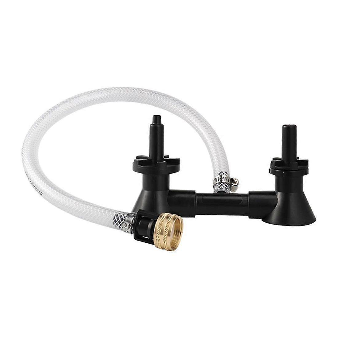 Double Head Wine Rinser Beer Bottle Washer Homebrew Cleaning Equipment Cleaner with Kitchen Faucet