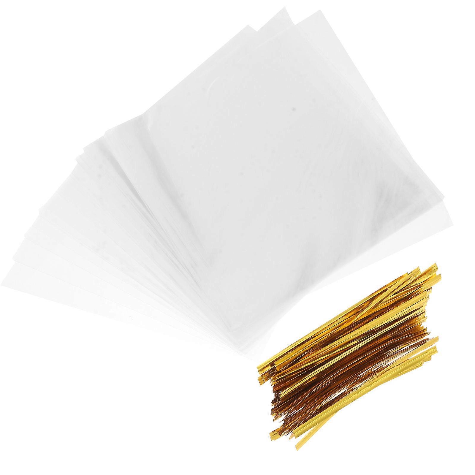 Clear OPP Bags with Ties for Storage Multi Color Protects from Dust Bugs Moisture 100pcs