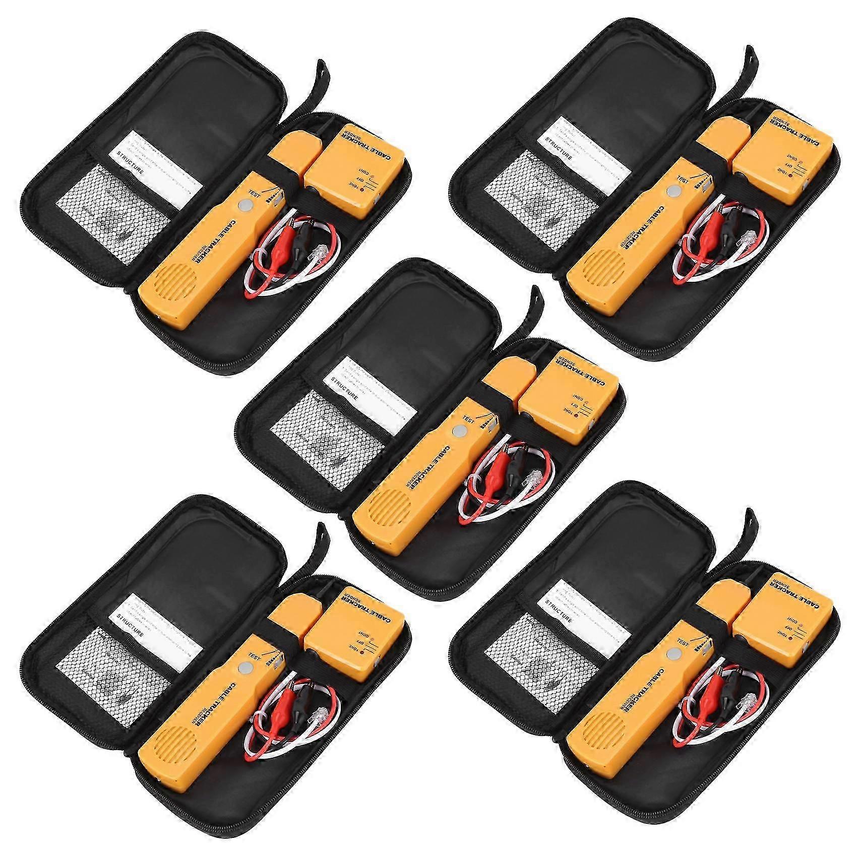 5X Cable Finder Network Tracer Kit with Tone Generator and Probe Tracker Wire