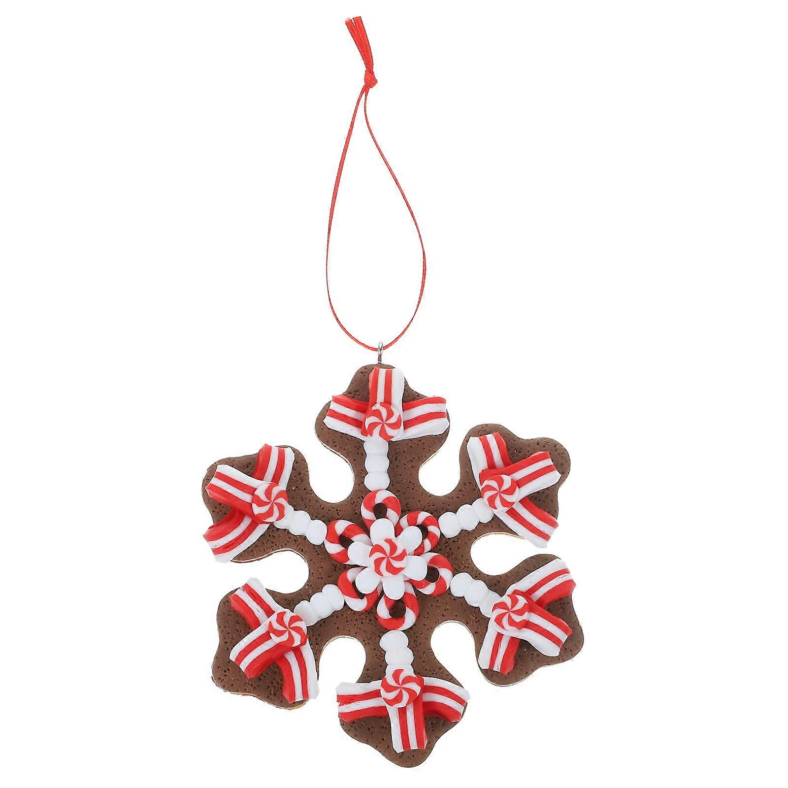 Resin Snowflake Gingerbread Hanging Ornament for Xmas Tree