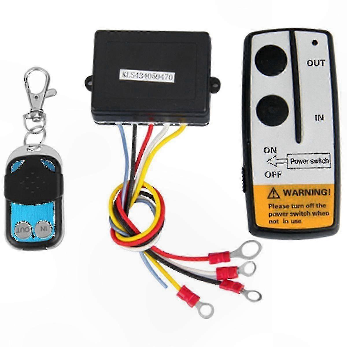 50ft Wireless Remote Control Set for 12V Winch, Compatible with Trucks and ATVs