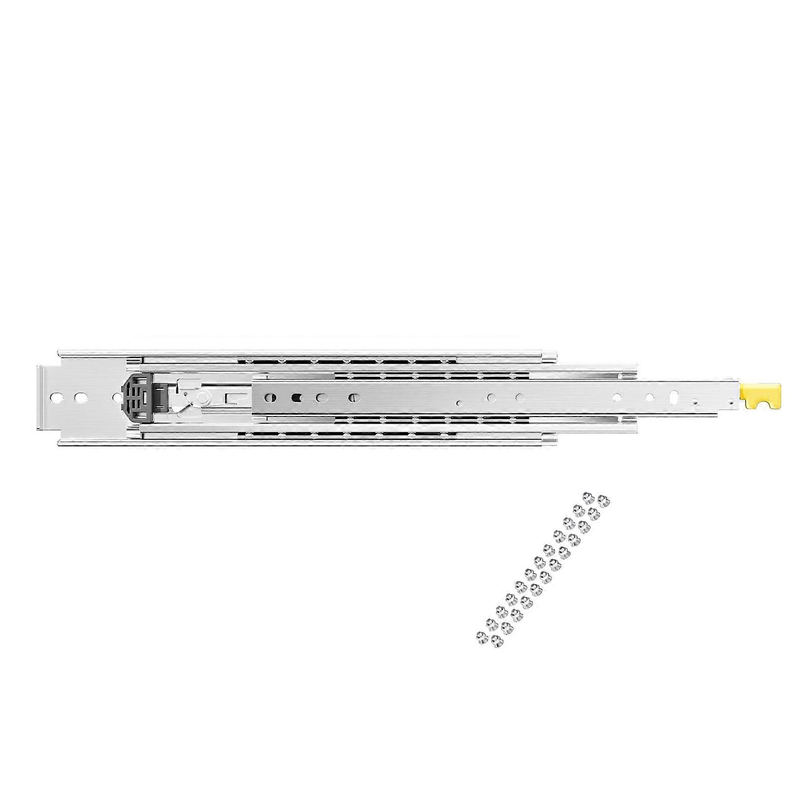 Set of Two Drawer Rails, Sizes Ranging from 16 to 60 inches, 500 lbs Weight Tolerance, Locking Mechanism Included