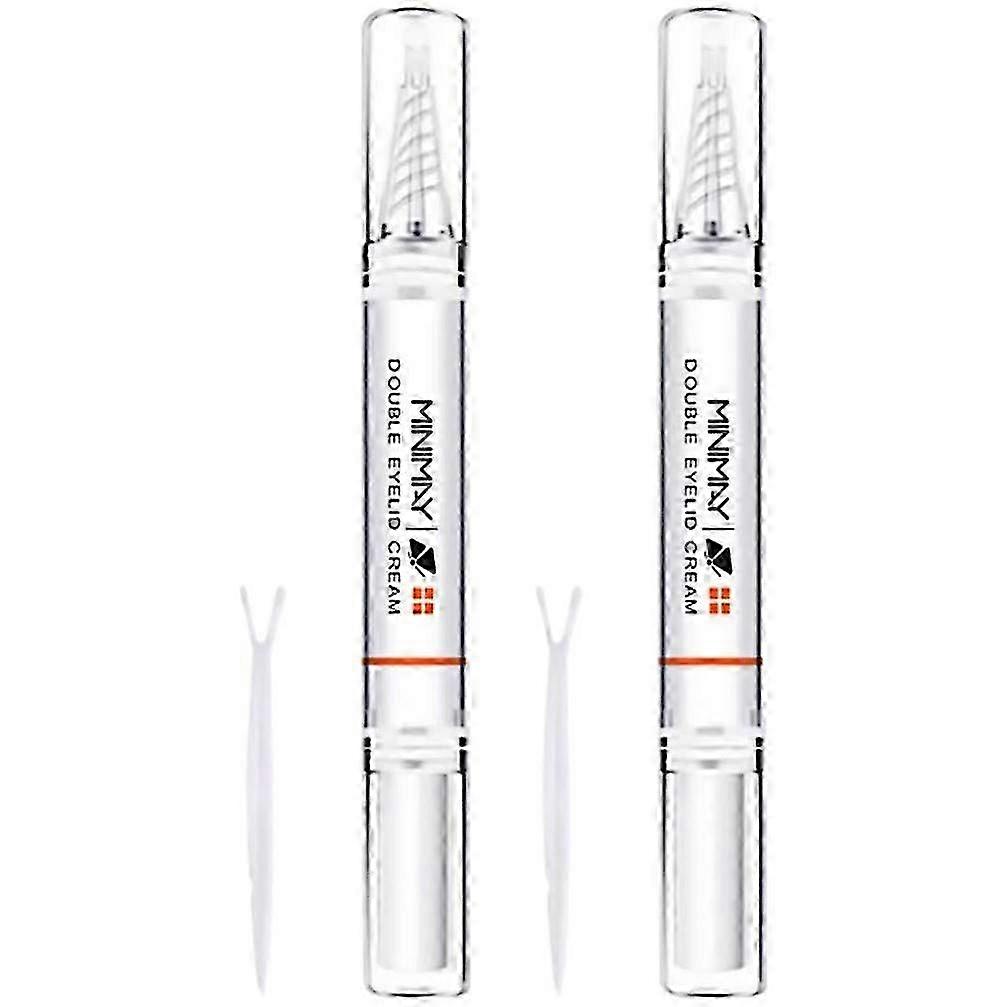 2 Sets Double Eyelid Pen Glue Invisible Styling Cream