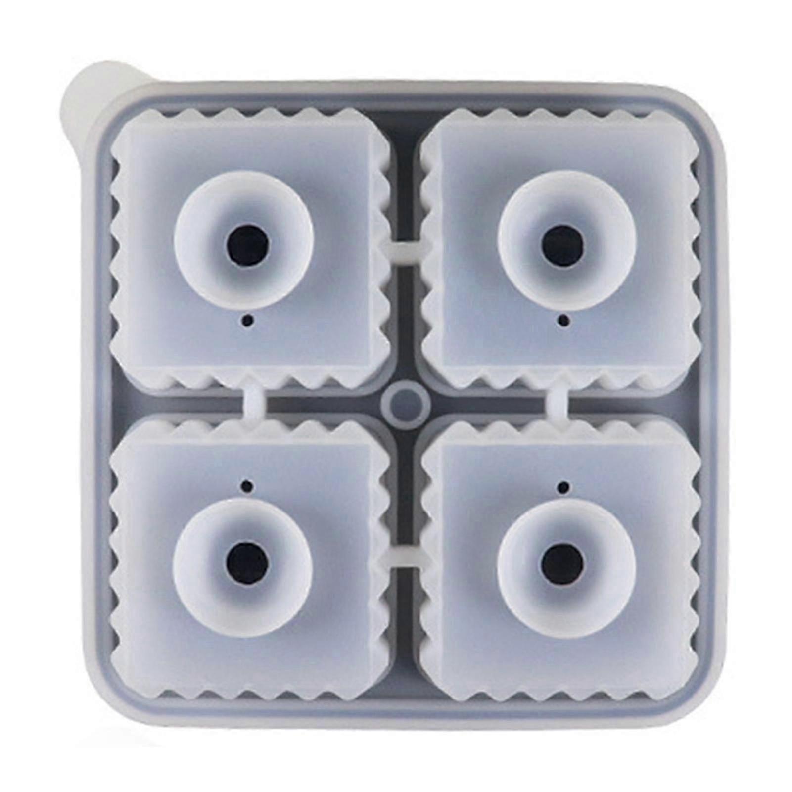 Silicone Whiskey Ice Cubes Mold with Diamonded Pattern Quick Releasing Ice Maker for Cooling Drinking