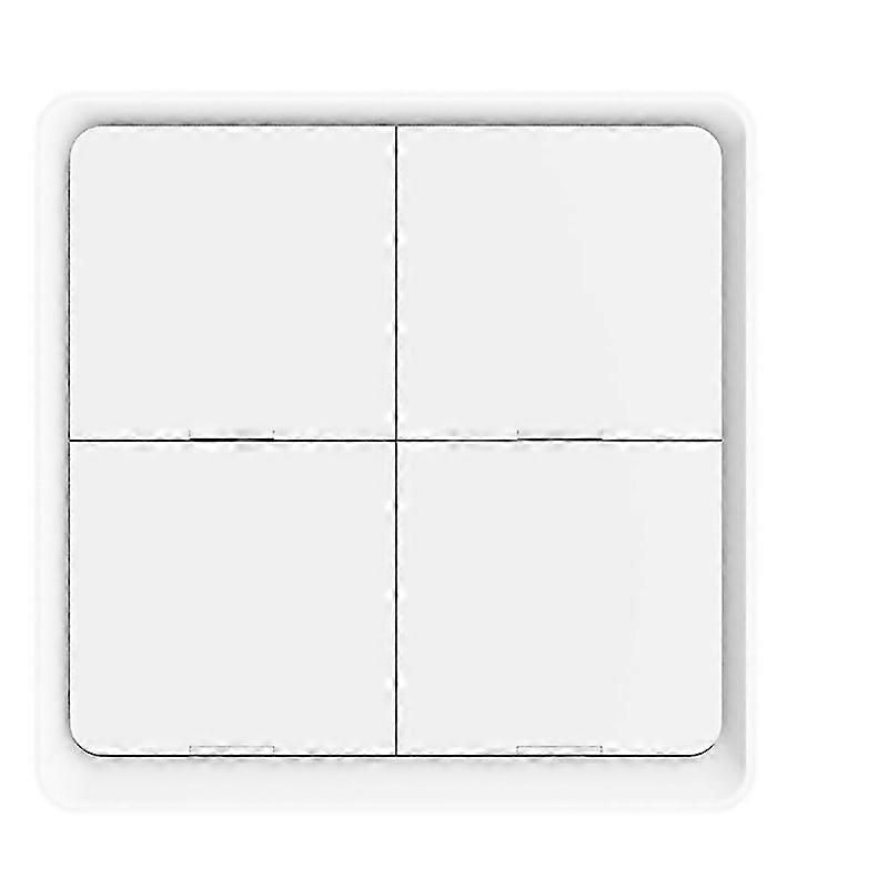 For 4 Gang Tuya Zigbee Wireless 12 Scene Switch Push Button Controller Battery Powered Automation Sc