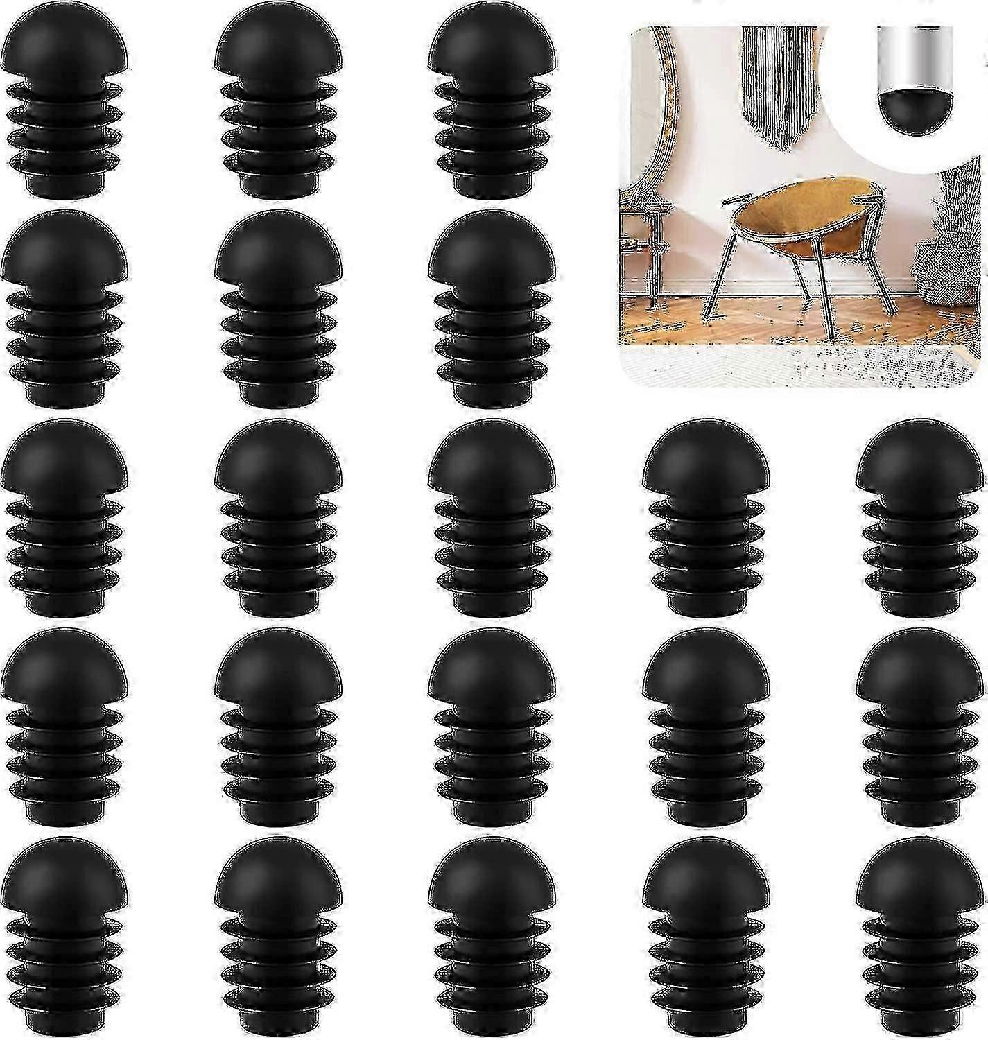 椅子の脚の帽子50個の円形の端の帽子の椅子のホースの帽子の椅子の脚の保護の円形の入口の帽子の椅子の足のための家具を保護するため(19mm)