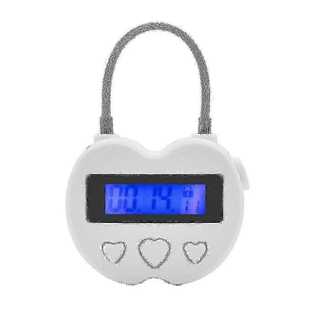 Smart Time Lock LCD-skärm Time Lock multifunktions elektronisk timer, vattentät USB uppladdningsbar tillfällig timer hänglås