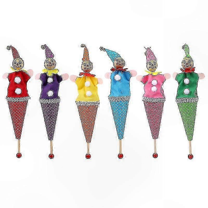 6-Pack Clown Figurines for Play and Collection