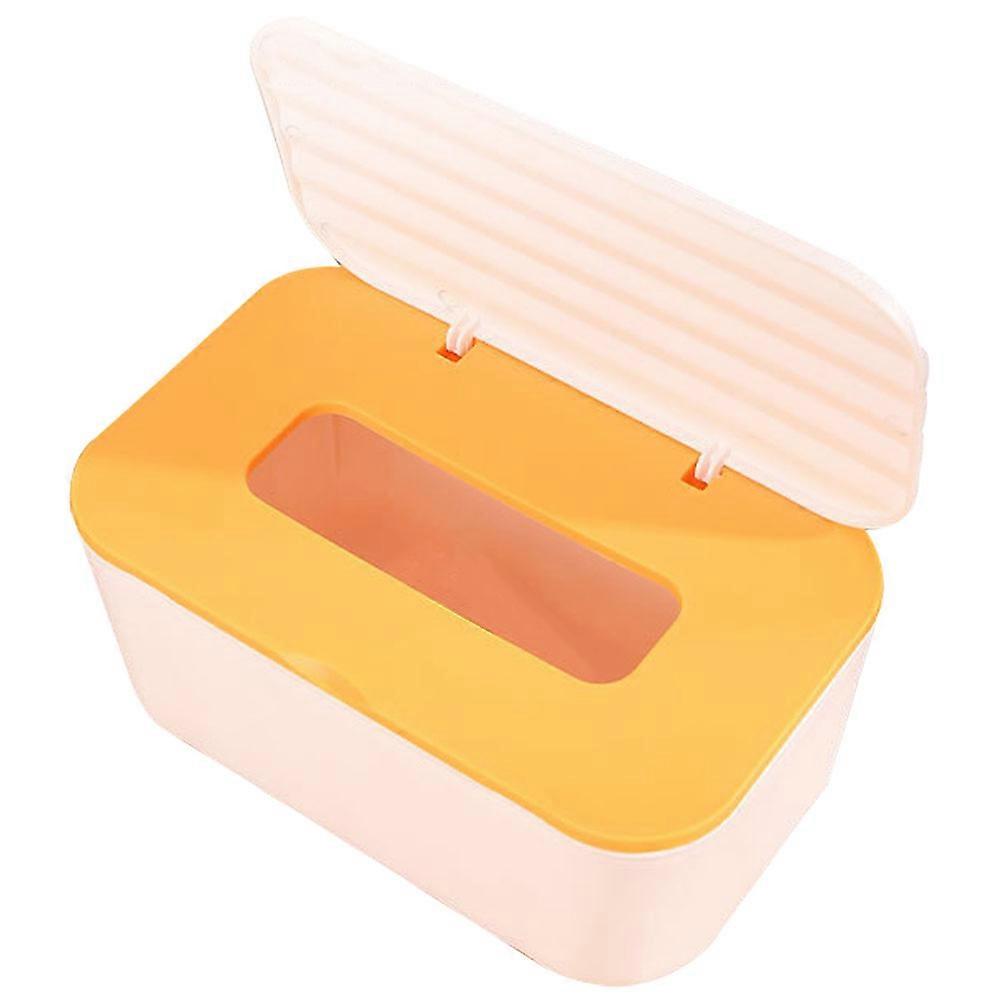 Plastic Tissue Box Cover Holder for Storage with Easy Open Cover