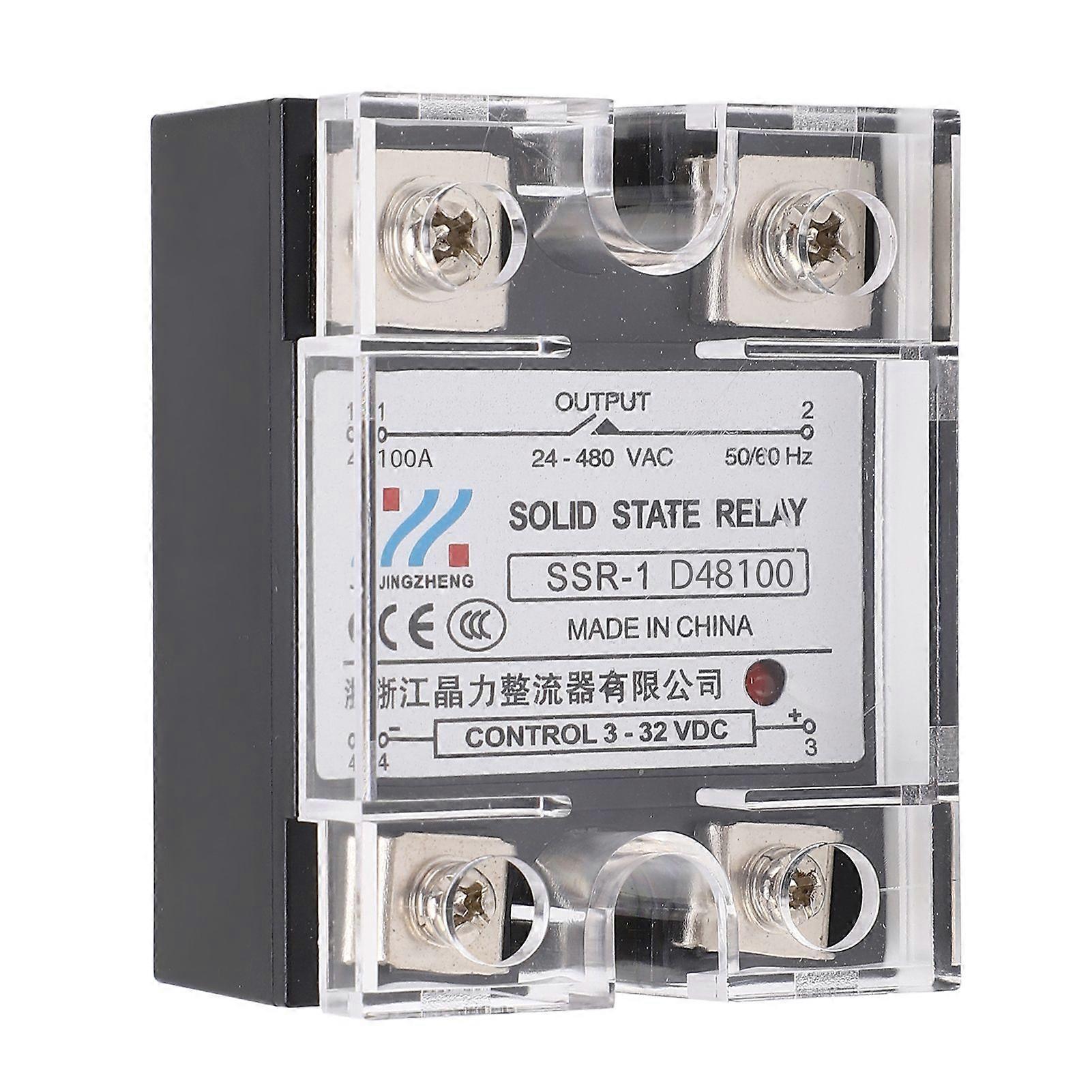 DC to AC Solid State Relay 100A Anti Electromagnetic Interference SSR Module for Street Lighting 24480VAC