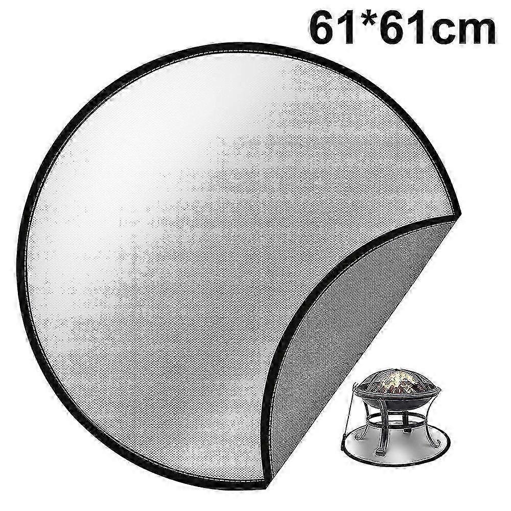Silicone Fireproof Fire Pit Mat - High-Temperature Resistance and Includes Storage Bag for UK Outdoor