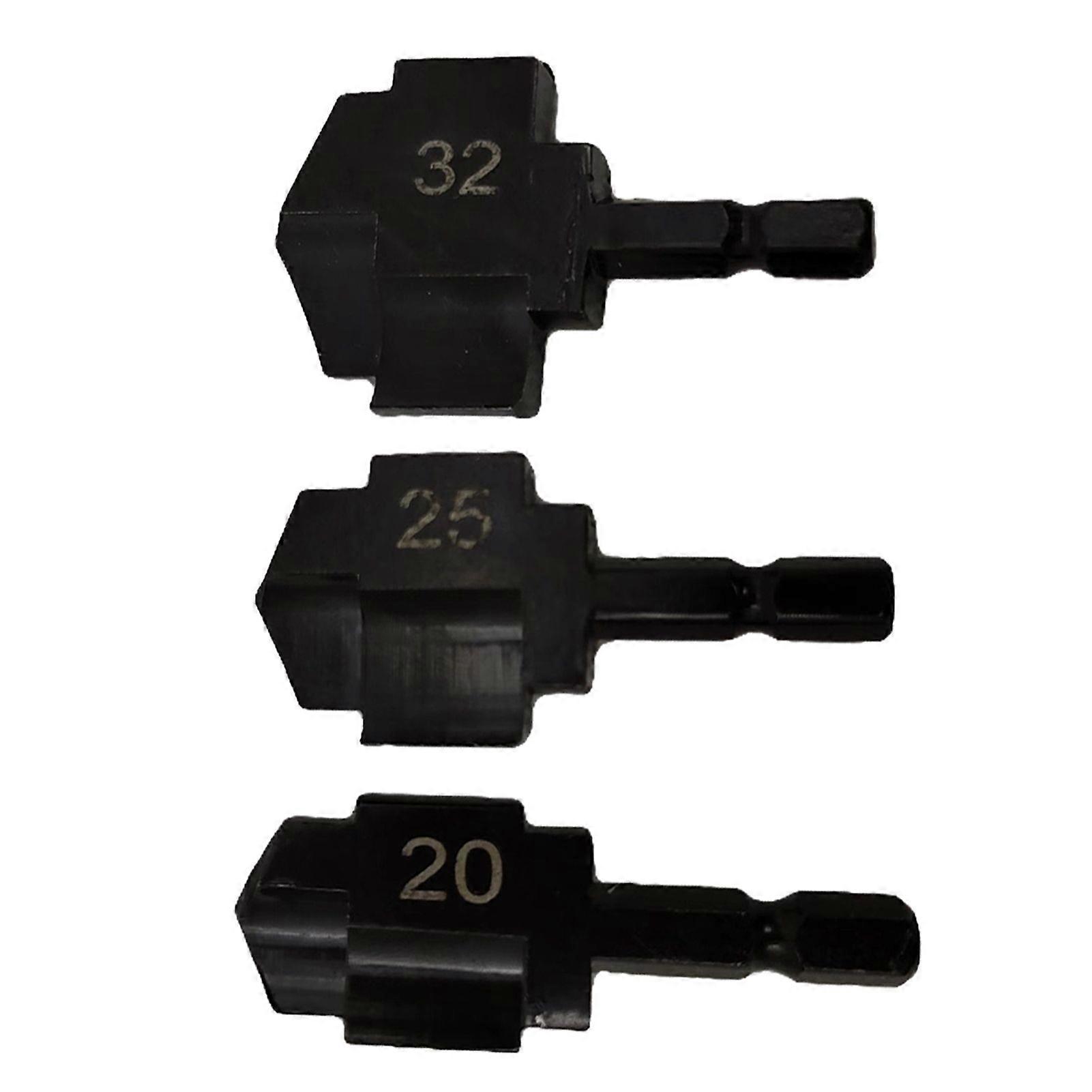 3Pcs Pipe Reaming Drill Bits HSS Ti Coated Hex Shank 1/4in Drill Bits for PPR Plastic Products Black