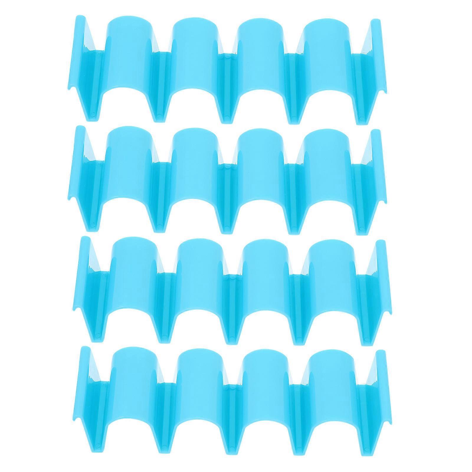 Taco Holder Kitchen Taco Stand for Baking 4Pcs Blue Set